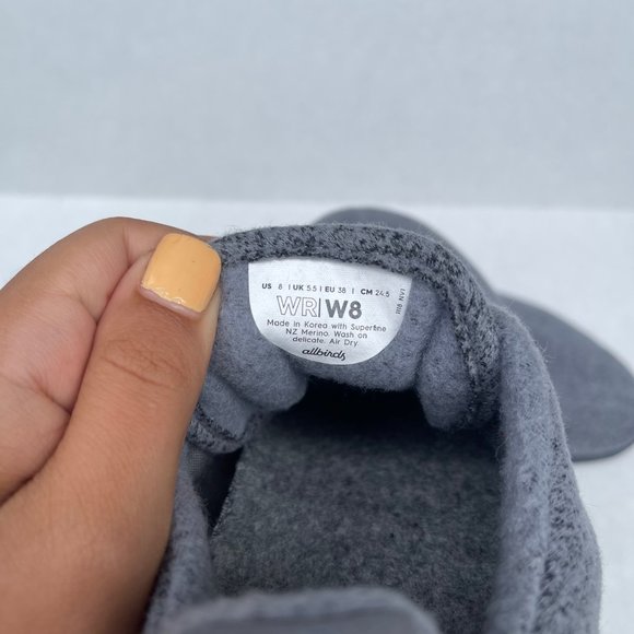 Allbirds Merino Wool Sneakers Gray W8 - Picture 4 of 6